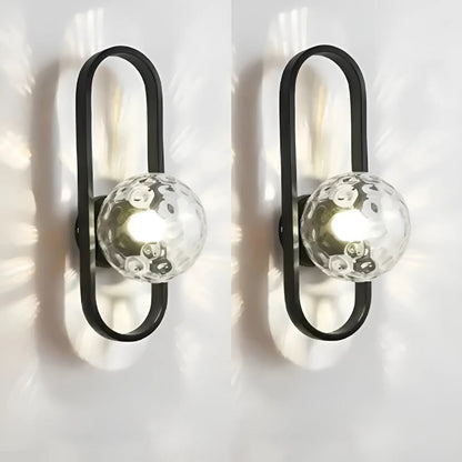 Applique murale LED ovale pour chambre - Luminenza - Noir