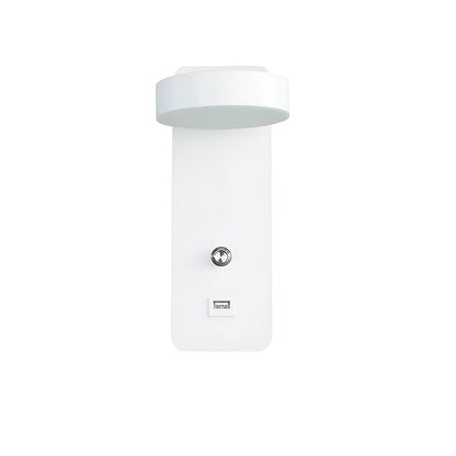 Applique murale LED pivotable avec interrupteur pour chambre - Luminenza - Blanc