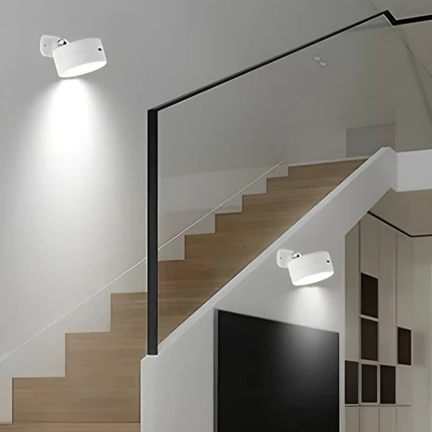 Applique Murale LED Rechargeable 360° avec Télécommande - Luminenza - Noir