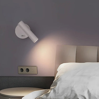 Applique murale LED rotative réglable en forme de tube pour chambre - Luminenza - Blanc