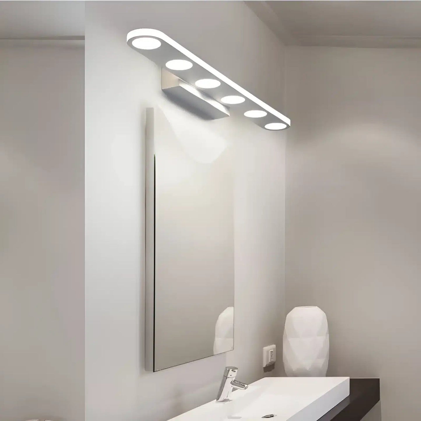 Applique Murale LED Simple Et Moderne Pour Salle De Bain - Luminenza - Blanc