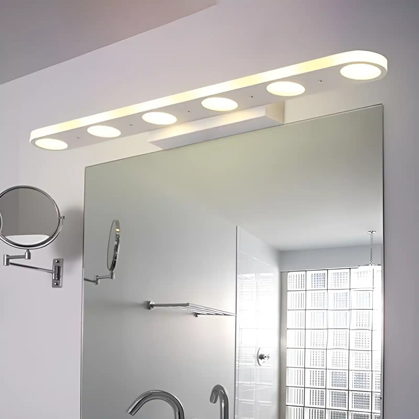 Applique Murale LED Simple Et Moderne Pour Salle De Bain - Luminenza - Blanc