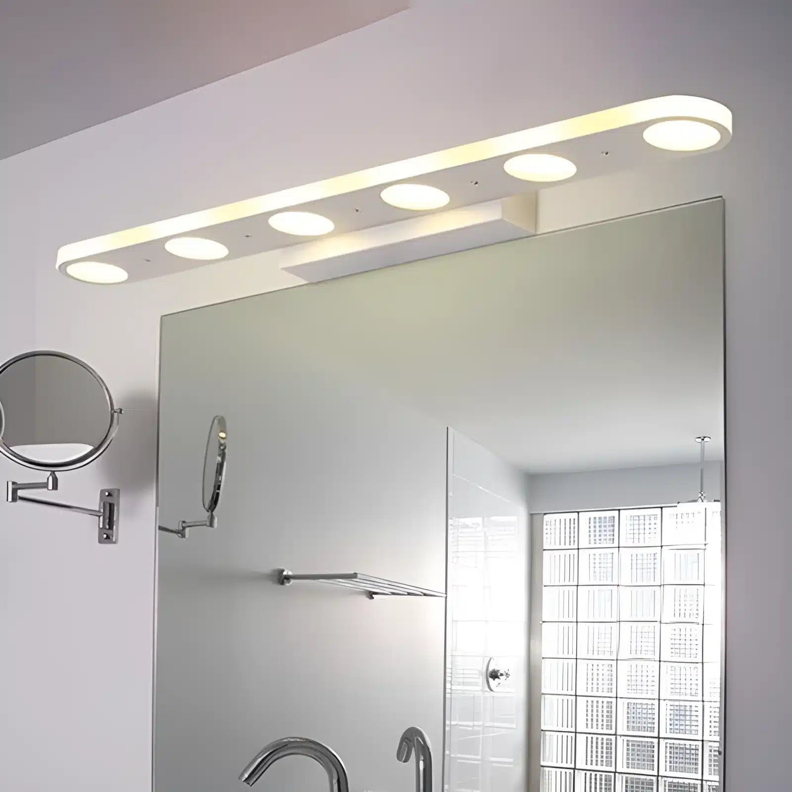 Applique Murale LED Simple Et Moderne Pour Salle De Bain - Luminenza - Blanc