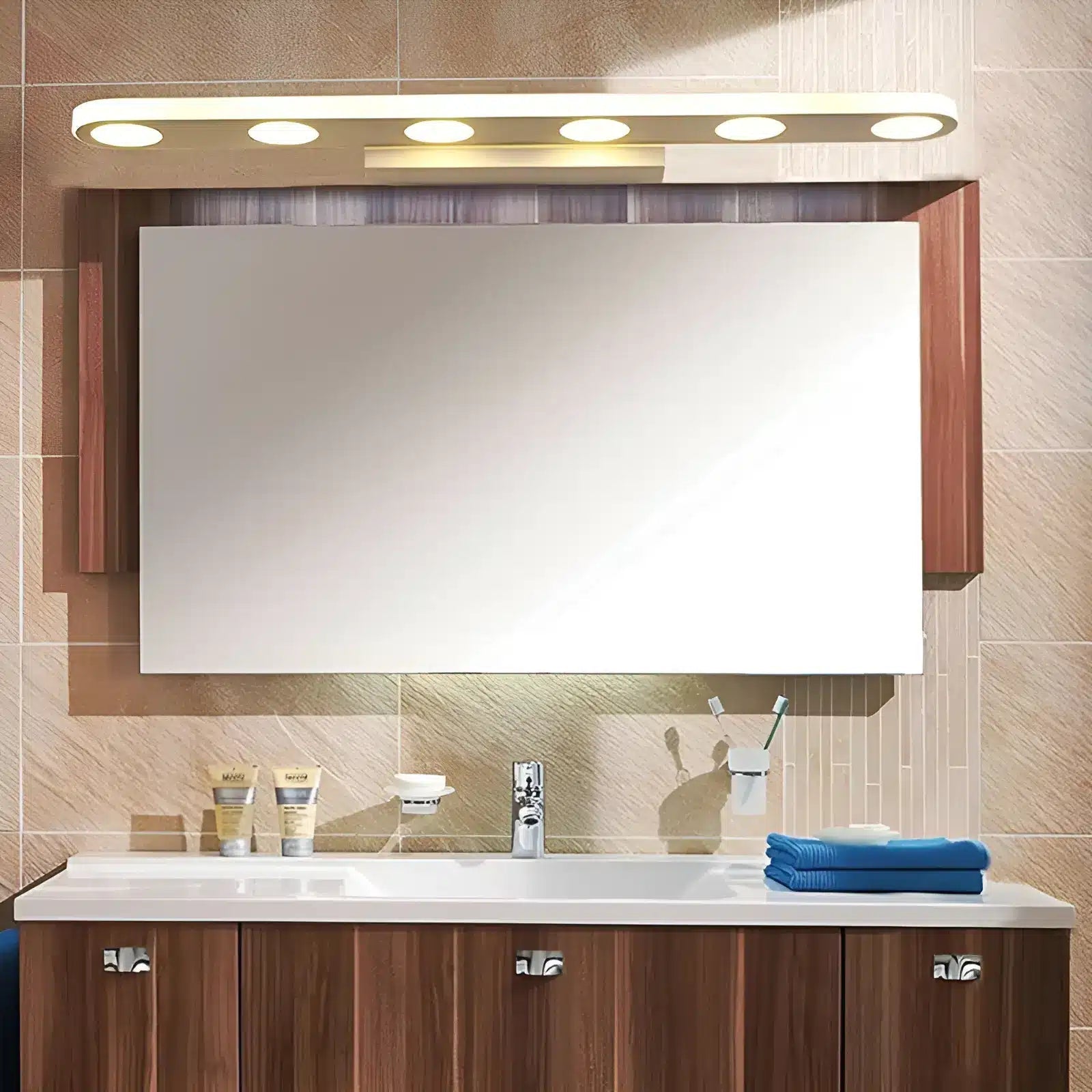 Applique Murale LED Simple Et Moderne Pour Salle De Bain - Luminenza - Blanc