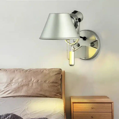 Applique murale LED style atelier pour chambre - Luminenza - Argent
