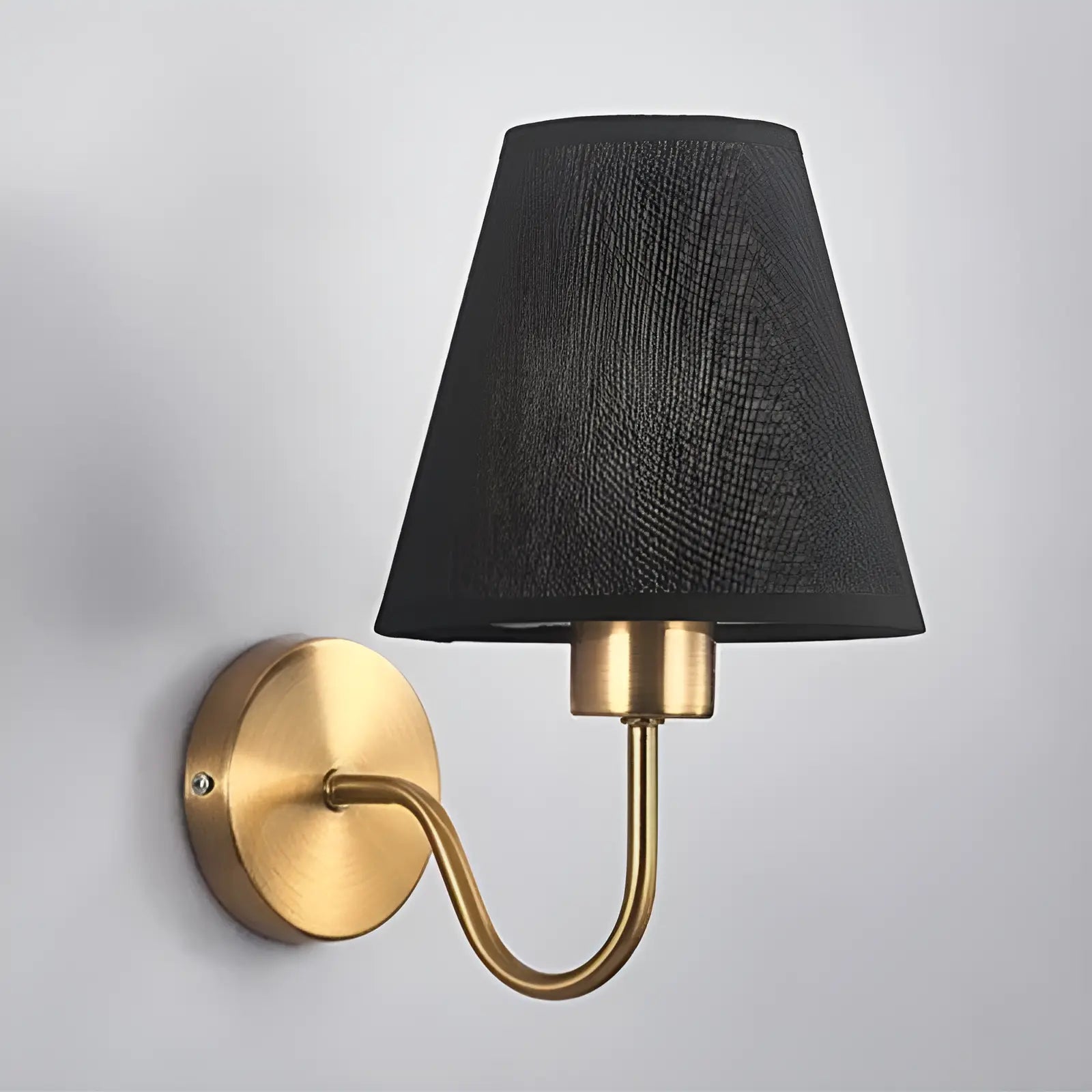 Applique murale LED tige avec abat - jour pour chambre - Luminenza - Noir