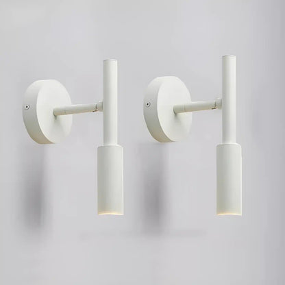 Applique murale LED verticale en forme de cylindre pour chambre - Luminenza - Blanc