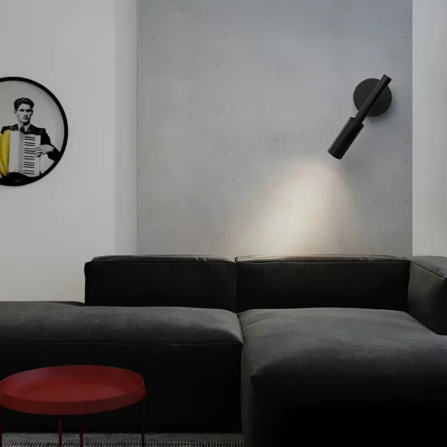 Applique murale LED verticale en forme de cylindre pour chambre - Luminenza - Blanc