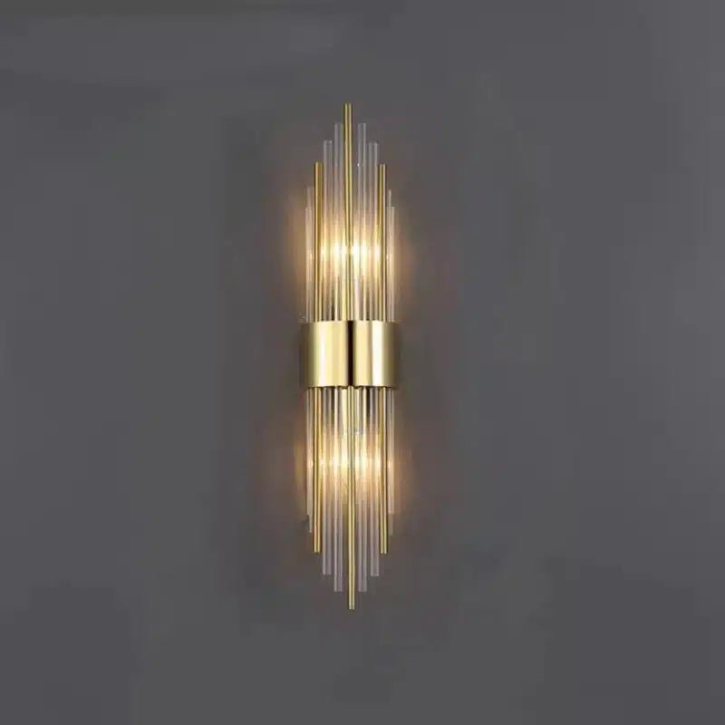 Applique Murale Moderne en Cristal et Acier pour salon - Luminenza - Doré