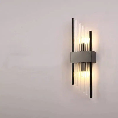 Applique Murale Moderne en Cristal et Acier pour salon - Luminenza - Doré