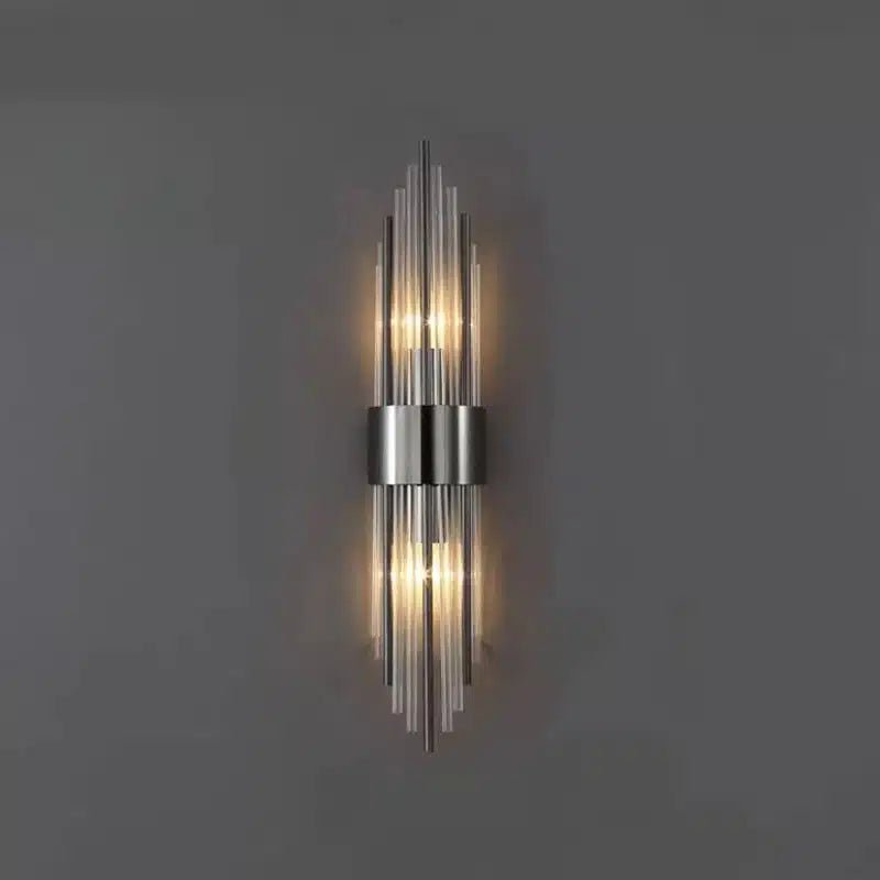 Applique Murale Moderne en Cristal et Acier pour salon - Luminenza - Doré