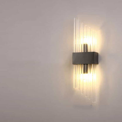 Applique Murale Moderne en Cristal et Acier pour salon - Luminenza - Doré