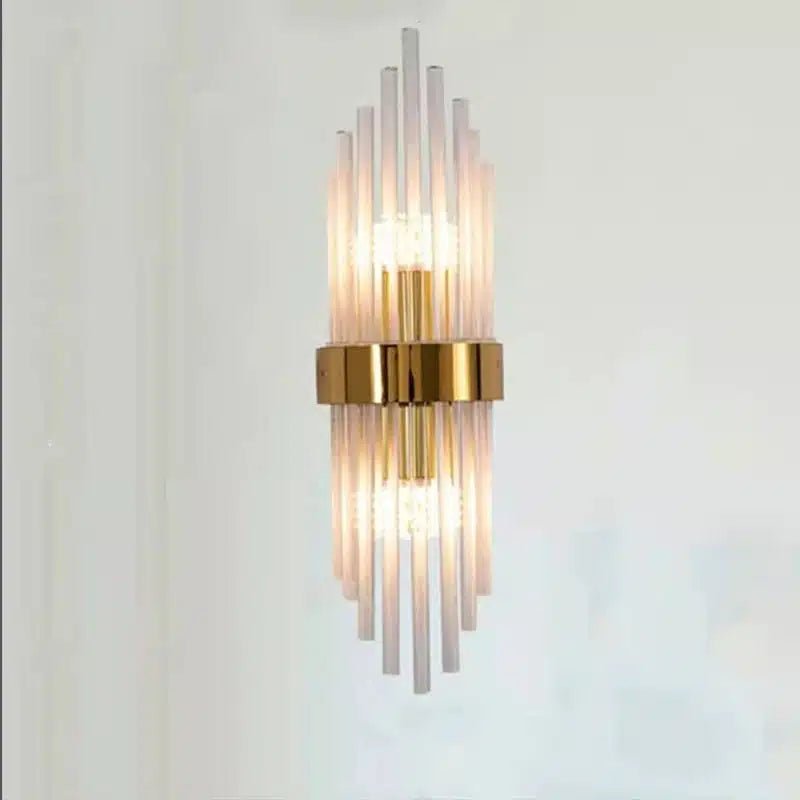 Applique Murale Moderne en Cristal et Acier pour salon - Luminenza - Doré