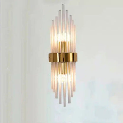 Applique Murale Moderne en Cristal et Acier pour salon - Luminenza - Doré