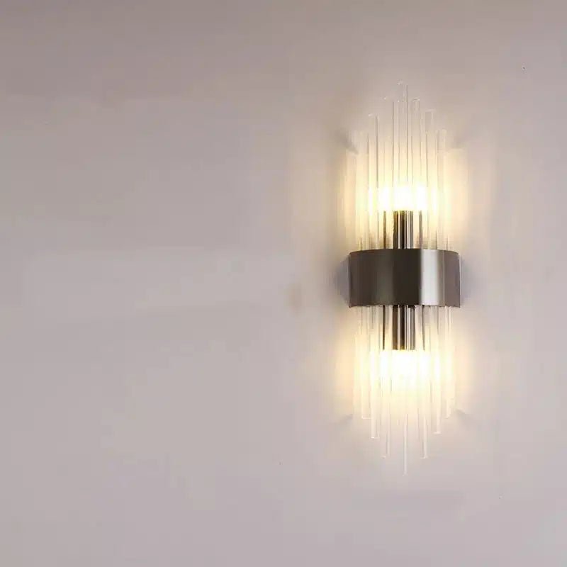 Applique Murale Moderne en Cristal et Acier pour salon - Luminenza - Noir