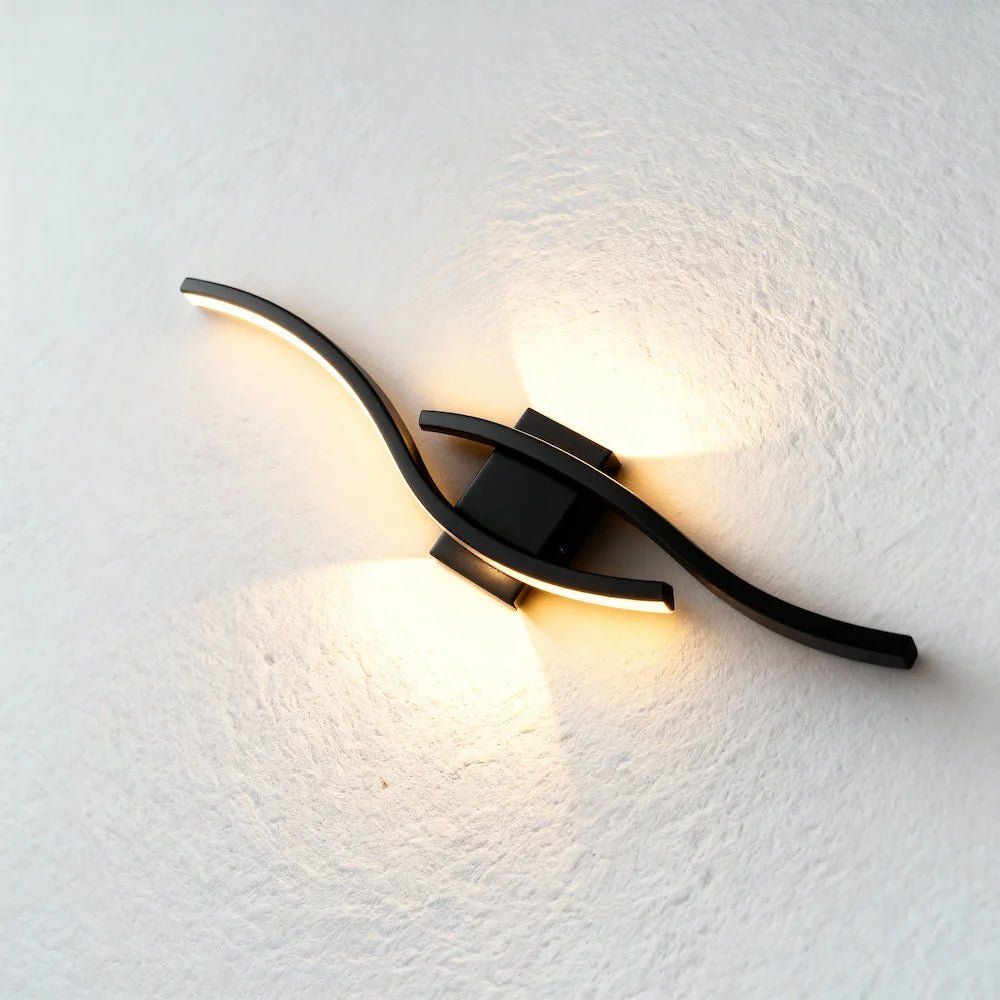 Applique Murale Moderne Vague avec Changement de Couleur en Aluminium - Luminenza - Blanc