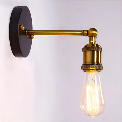 Applique murale Rétro et Rustique pour chambre - Luminenza - Noir Doré