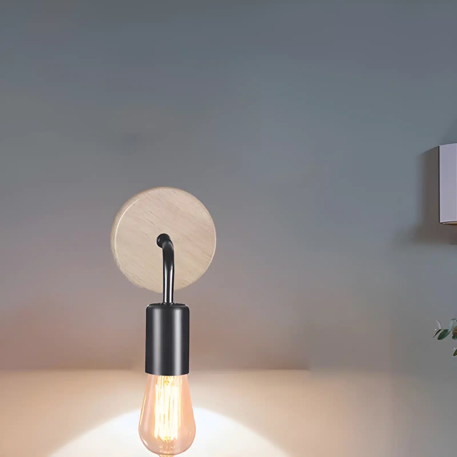 Applique Murale Rétro Nordique en Bois et Métal - Luminenza - Blanc