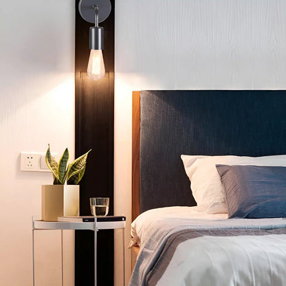 Applique Murale Rétro Nordique en Bois et Métal - Luminenza - Blanc