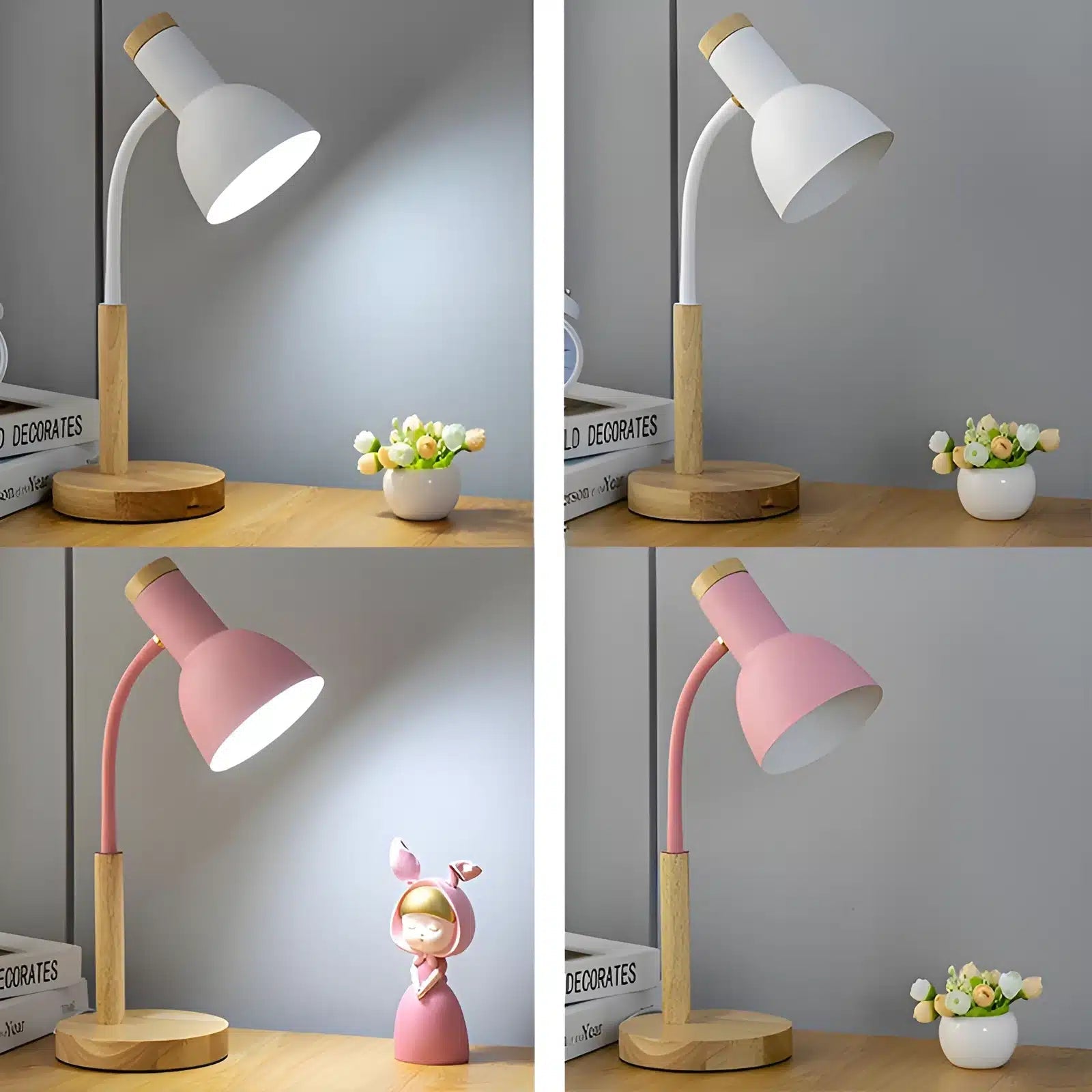 Lampe avec tête tournante LED pour chambre - Luminenza - Blanc