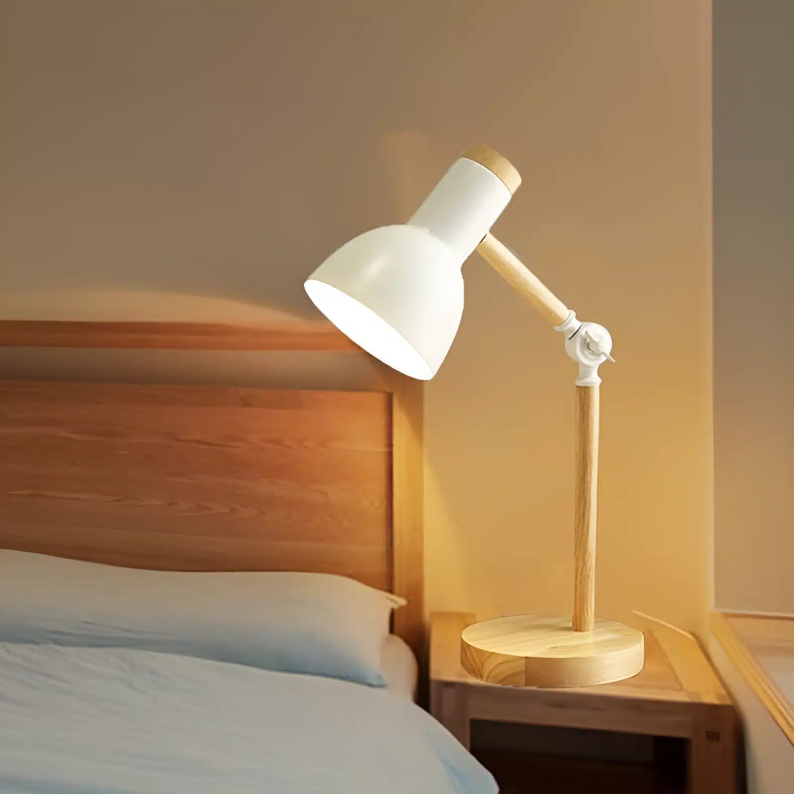 Lampe avec tête tournante LED pour chambre - Luminenza - Blanc