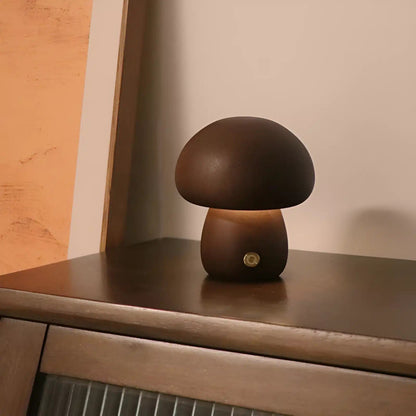 Lampe de Chevet en Bois de Hêtre - Interrupteur Tactile et USB pour Chambre - Luminenza - Walnut D