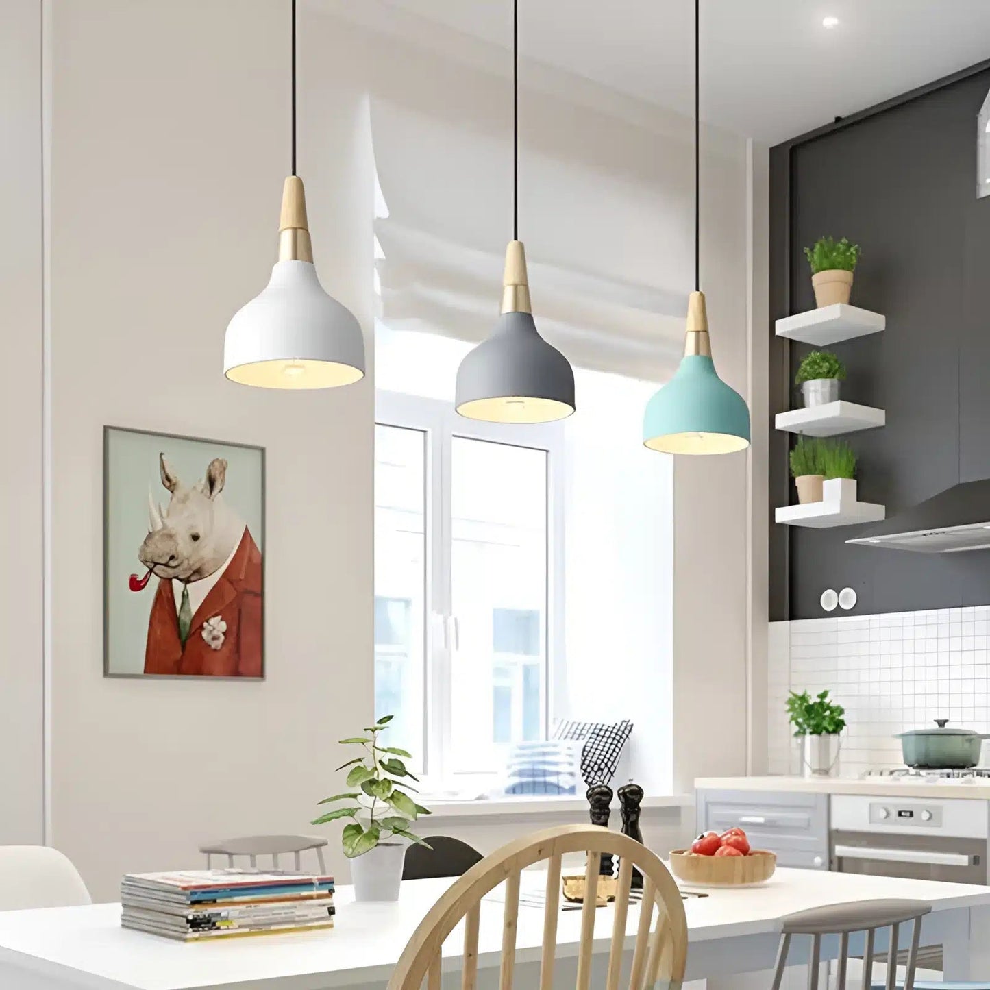 Lampe LED Suspendue au Design Nordique Moderne - Luminenza - Blanc