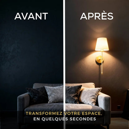 Lampe murale LED sans fil conique (Lot de 2) - Luminenza - Doré
