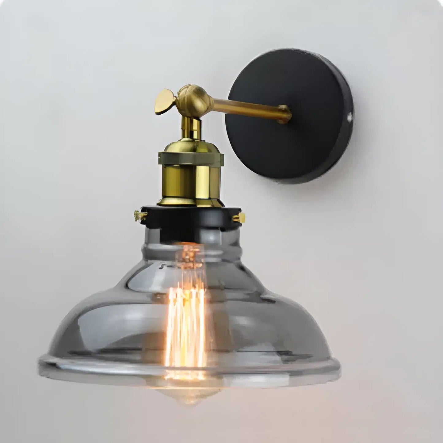 Lampe Murale Moderne - Décoration de Salle à Manger Style Cloche - Luminenza - Gris fumée