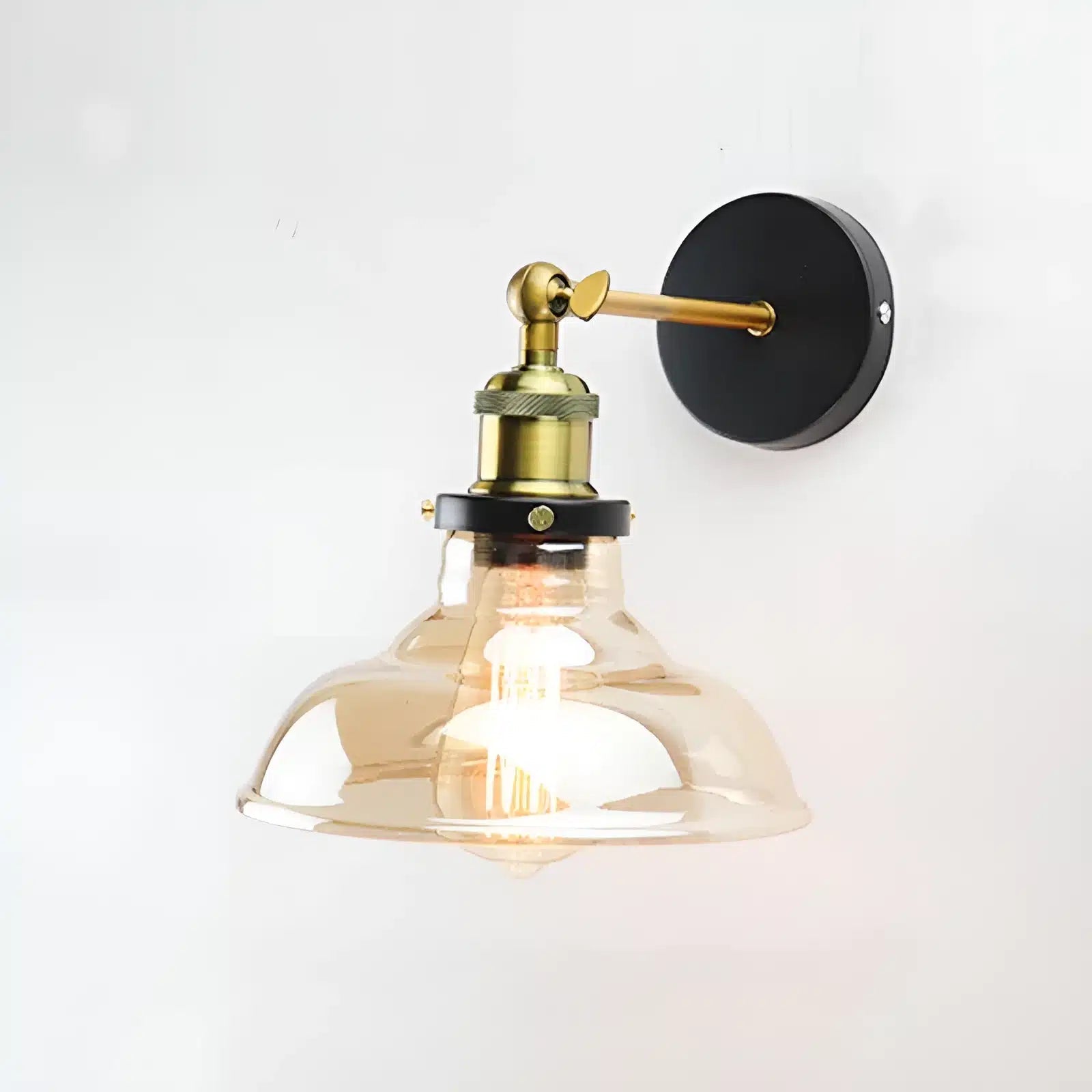 Lampe Murale Moderne - Décoration de Salle à Manger Style Cloche - Luminenza - Verre ambré