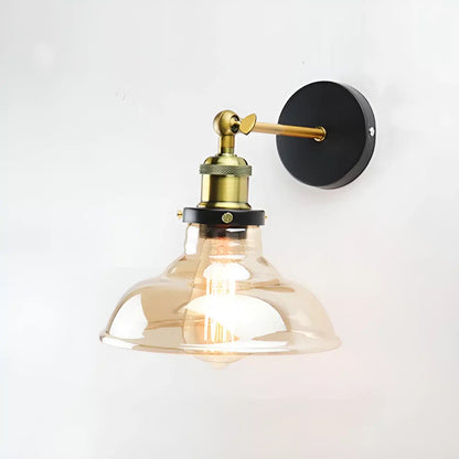 Lampe Murale Moderne - Décoration de Salle à Manger Style Cloche - Luminenza - Verre ambré