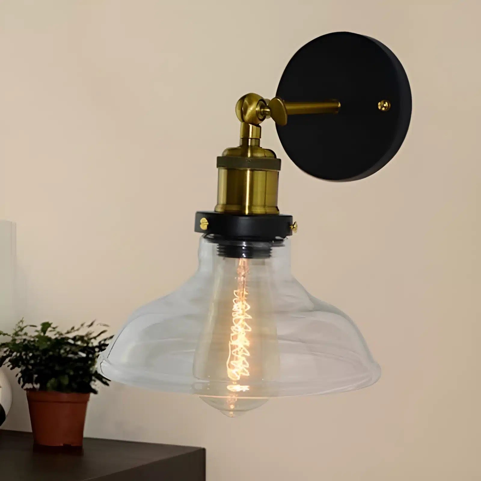 Lampe Murale Moderne - Décoration de Salle à Manger Style Cloche - Luminenza - Verre clair