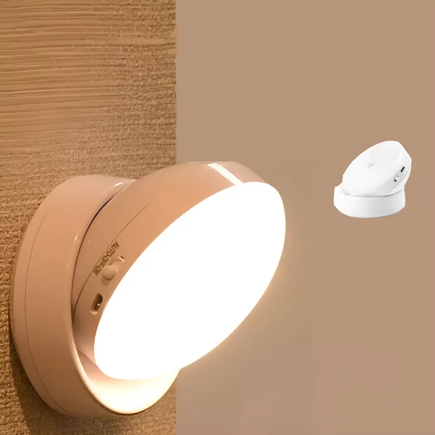 Lampe Murale Sans Fil Rechargeable avec Capteur de Mouvement USB - Luminenza - Jaune