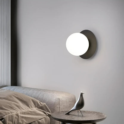 Lampe Murale Sphérique en noir et or pour chambre - Luminenza - Doré