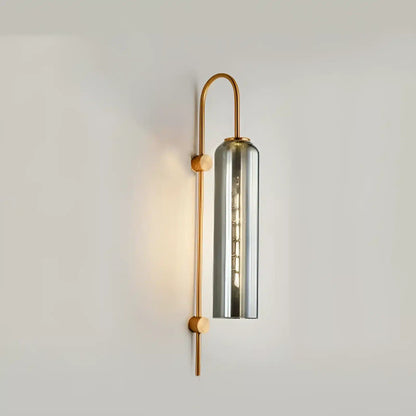 Lampe Murale Verticale en Verre pour chambre - Luminenza - Gris fumée