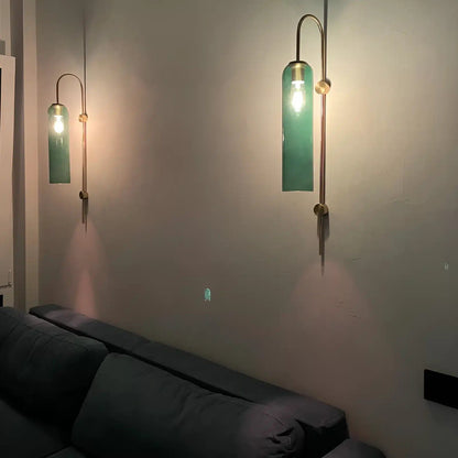 Lampe Murale Verticale en Verre pour chambre - Luminenza - Verre clair