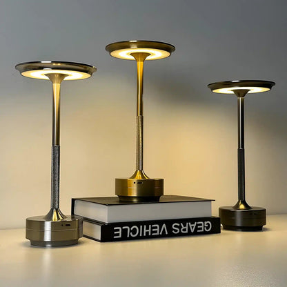 Lampe pilier métallique LED tactile pour chambre - Luminenza - Noir