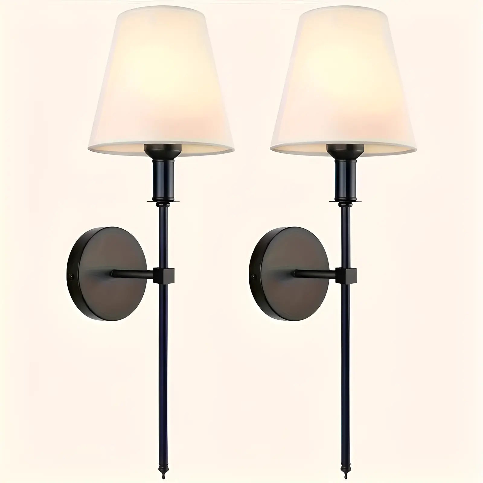 Lampes Murales Minimalistes Modernes, Style Nordique - Lot de 2 Pièces - Luminenza - Noir