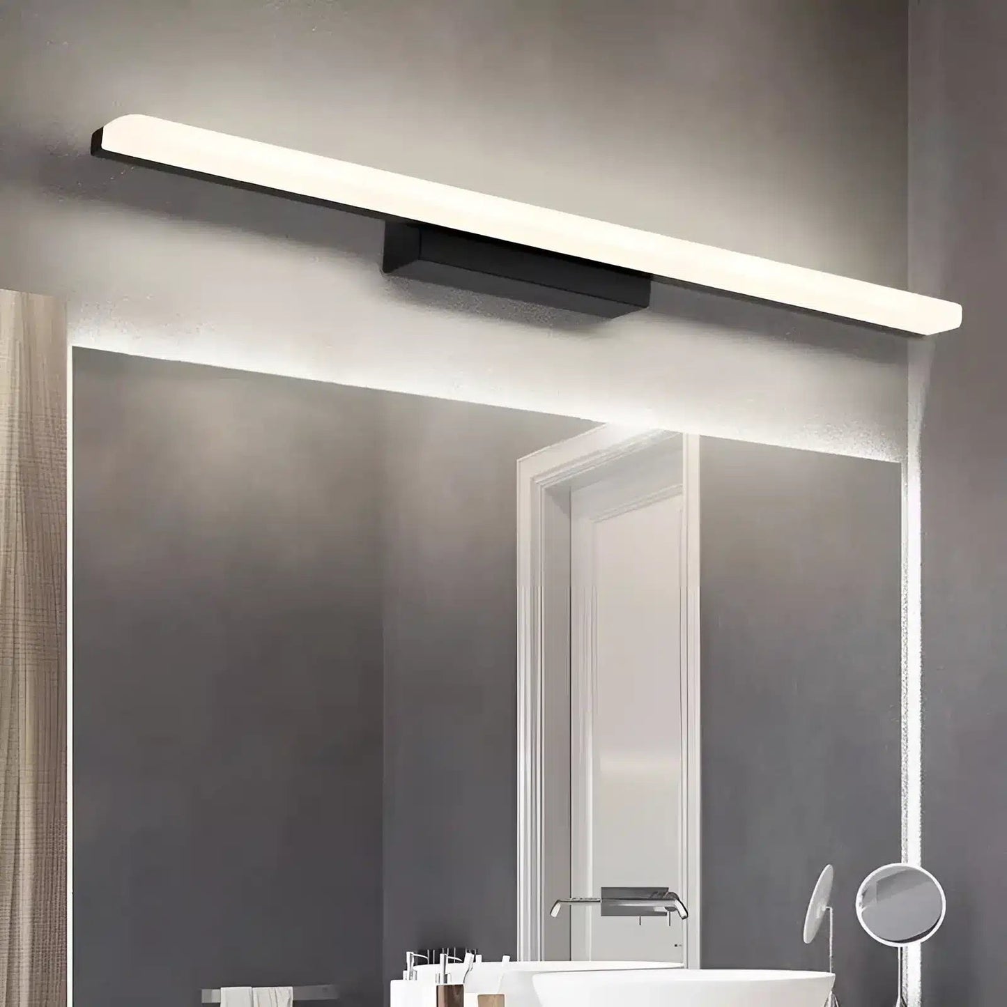 Lumière de Miroir en Acier Inoxydable Moderne pour Salle de Bain - Luminenza - Argent