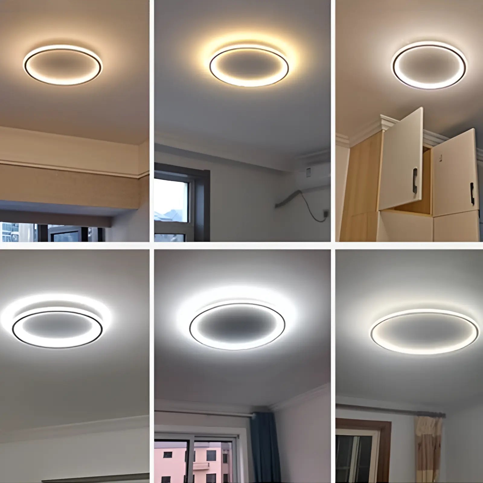 Plafonnier LED arc de lumière avec télécommande pour salon - Luminenza - Blanc