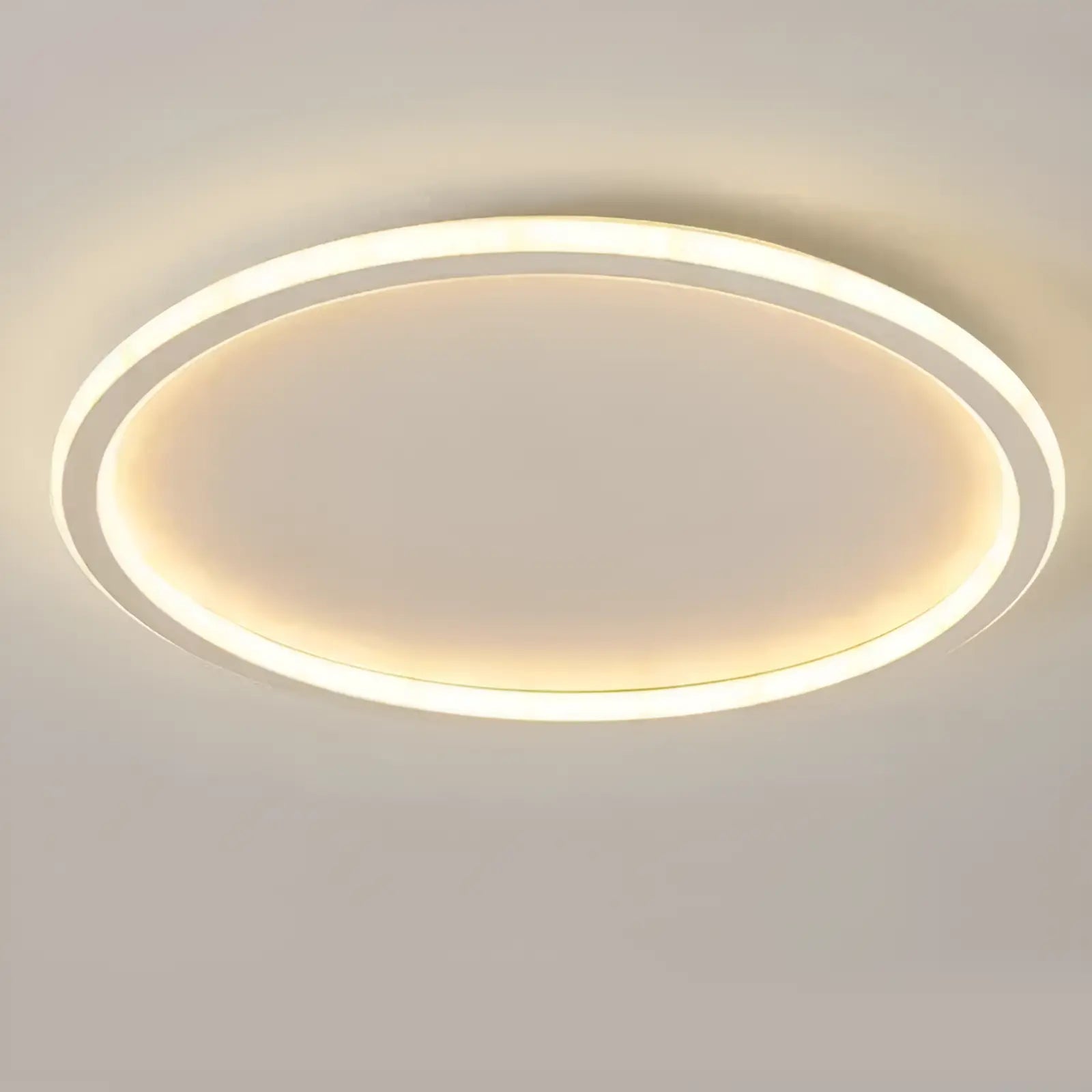 Plafonnier LED arc de lumière avec télécommande pour salon - Luminenza - Blanc