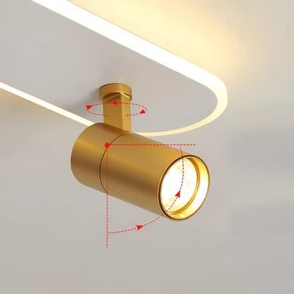 Plafonnier LED au Design Moderne 1 ampoule en plusieurs tailles pour Salon - Luminenza - Blanc