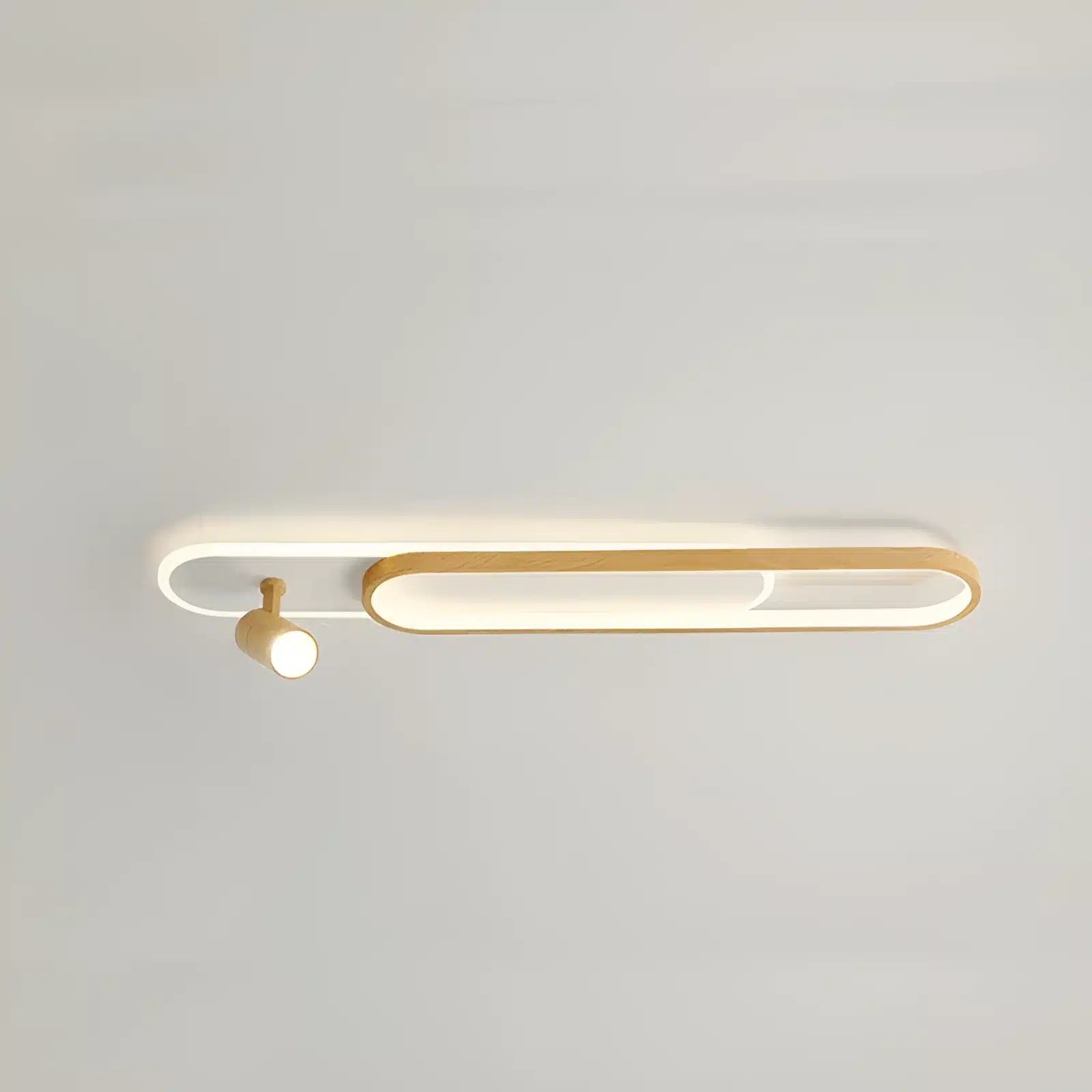 Plafonnier LED au Design Moderne 1 ampoule en plusieurs tailles pour Salon - Luminenza - Bois