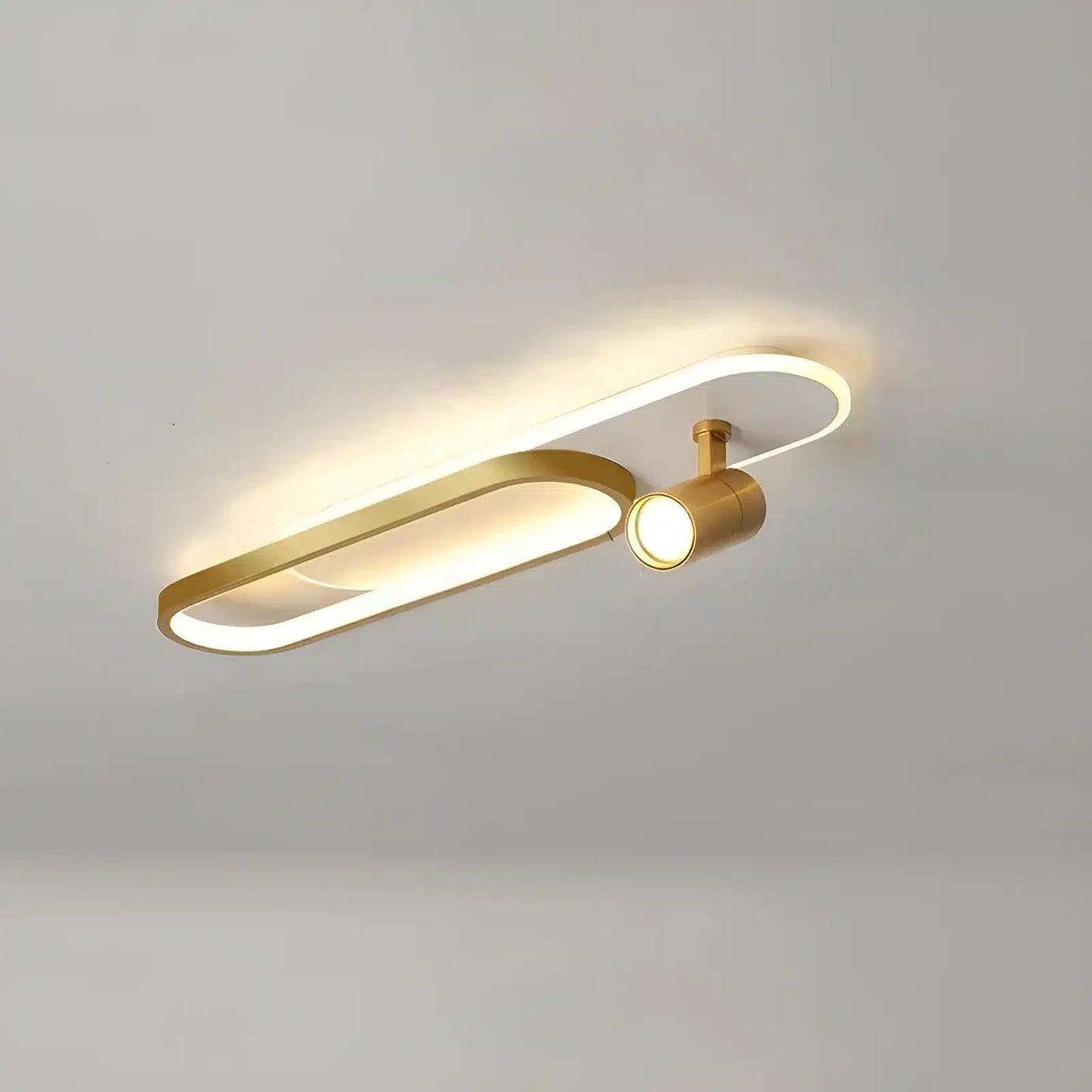 Plafonnier LED au Design Moderne 1 ampoule en plusieurs tailles pour Salon - Luminenza - Doré