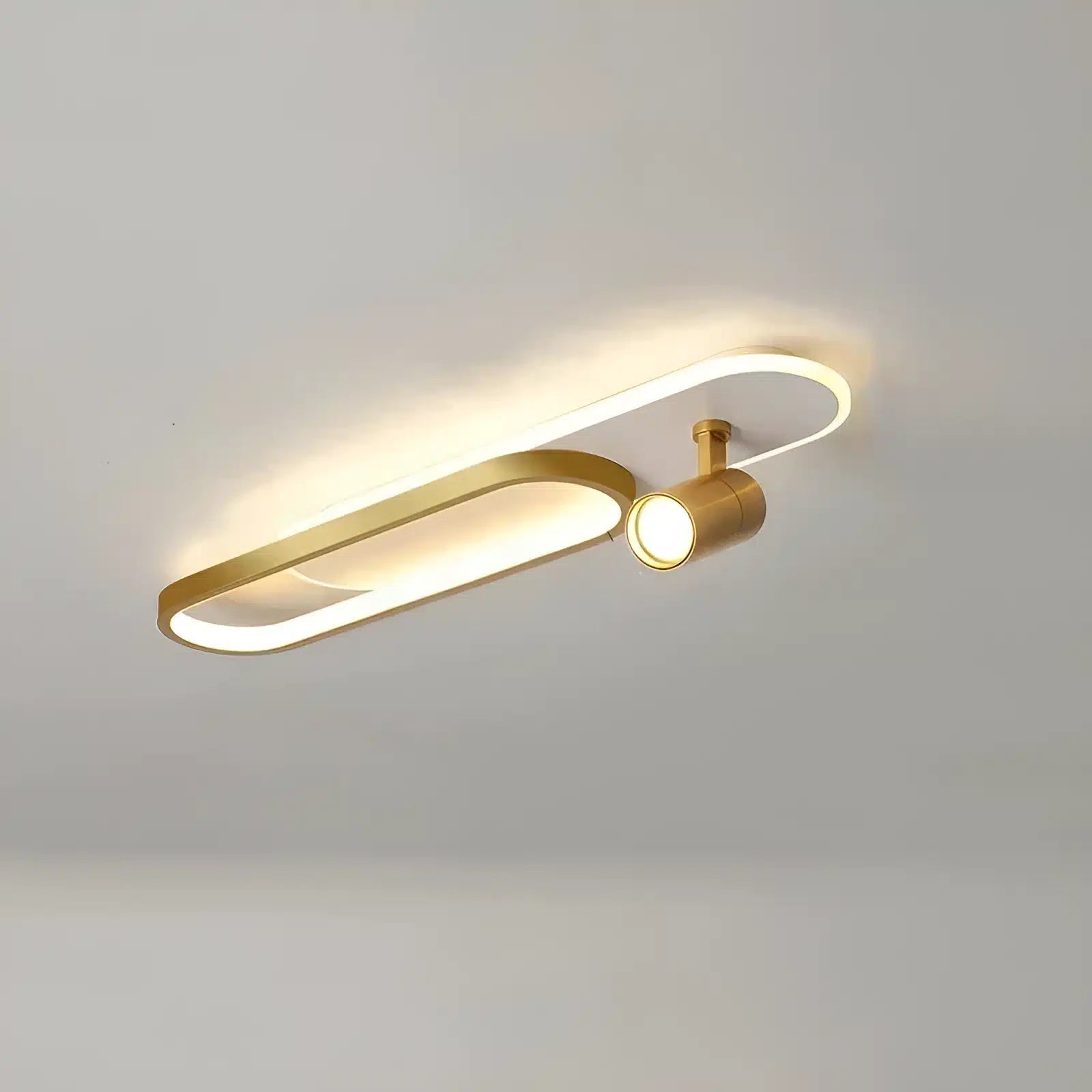 Plafonnier LED au Design Moderne 1 ampoule en plusieurs tailles pour Salon - Luminenza - Doré