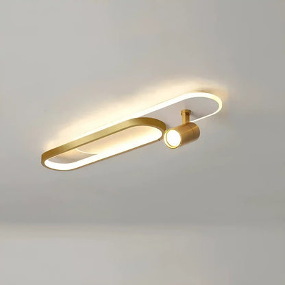 Plafonnier LED au Design Moderne 1 ampoule en plusieurs tailles pour Salon - Luminenza - Doré