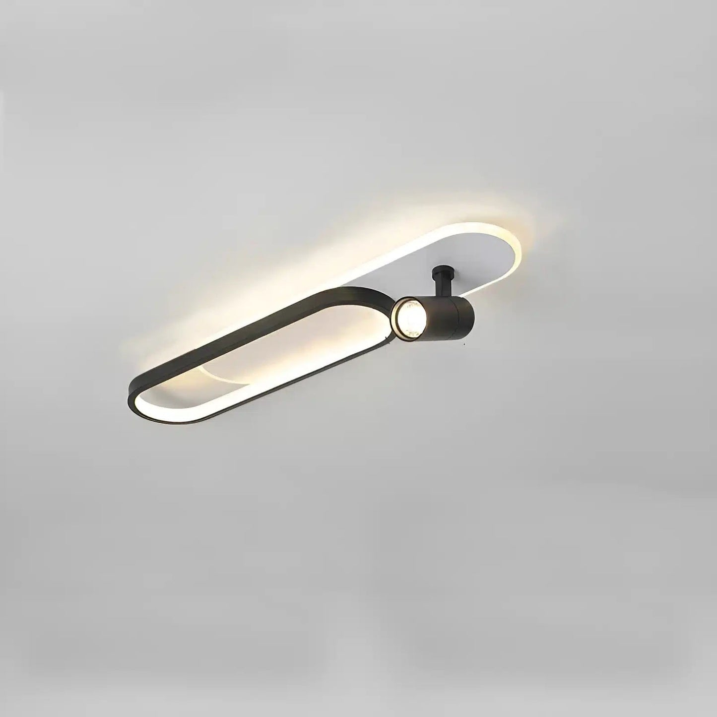Plafonnier LED au Design Moderne 1 ampoule en plusieurs tailles pour Salon - Luminenza - Noir