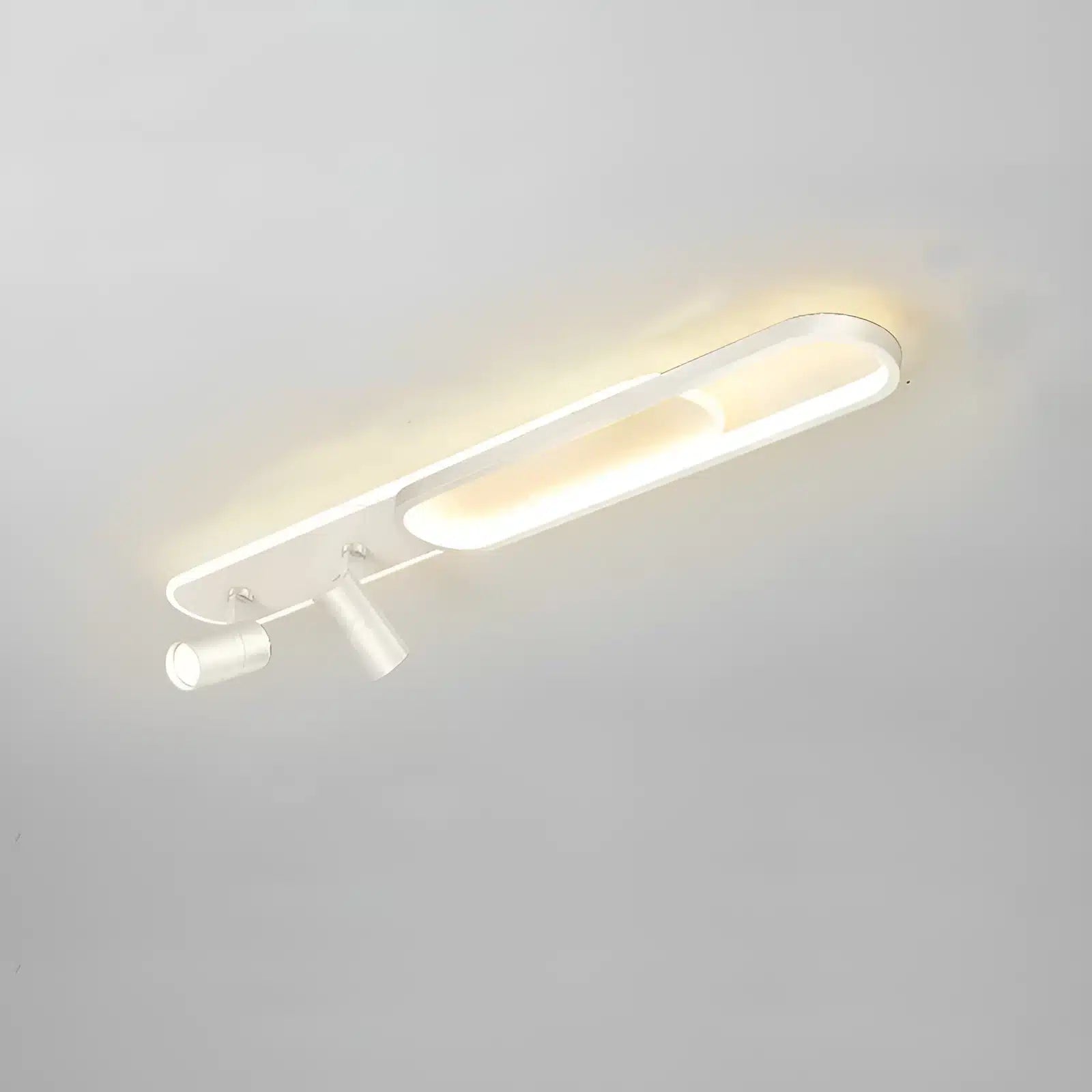 Plafonnier LED au Design Moderne 2 ampoules en plusieurs tailles pour Salon - Luminenza - Blanc