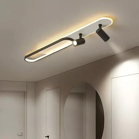Plafonnier LED au Design Moderne 2 ampoules en plusieurs tailles pour Salon - Luminenza - Blanc