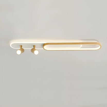 Plafonnier LED au Design Moderne 2 ampoules en plusieurs tailles pour Salon - Luminenza - Bois